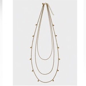 ⭐️ 4/$20 Triple layer antiqued gold tone necklace